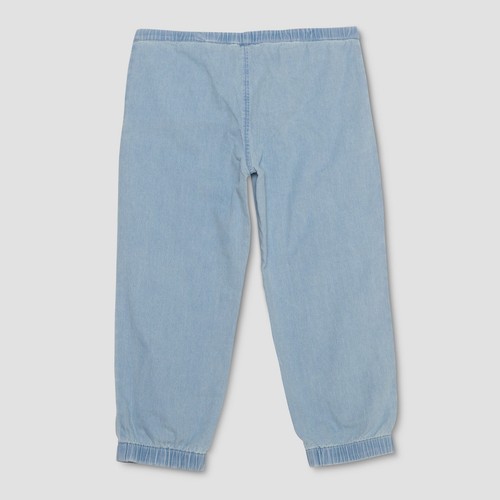 Disney Junk Food Girls' Mickey Mouse Front Tie Jogger Pants Chambray Blue Size S - Picture 4 of 5