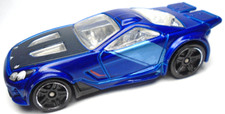 2009 HOT WHEELS SCORCHER BLUE 1:64 DIECAST 2 3/4" CAR WITH BLACK & CHROME