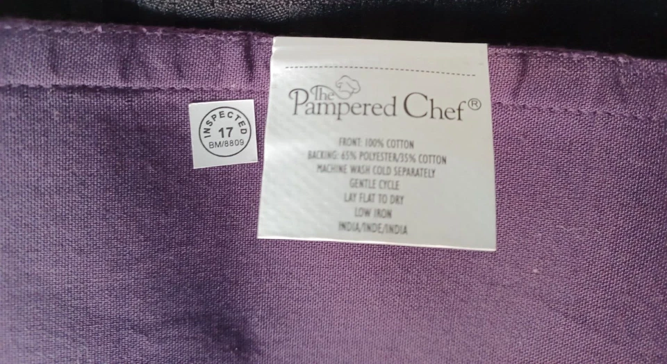 Pampered Chef Purple Tiles Reversible Placemats And Napkins Set Of 2 Each NWOP - Image 3 of 4