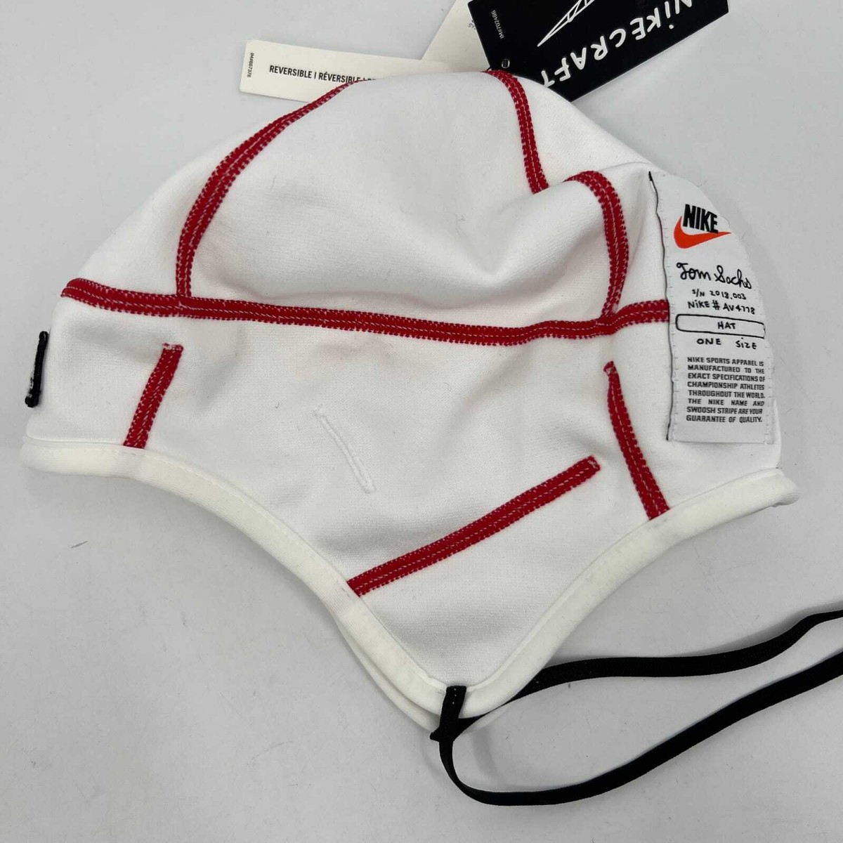 Nike White Red Tom Sachs Nikecraft Baseball Beanie | New With Tags