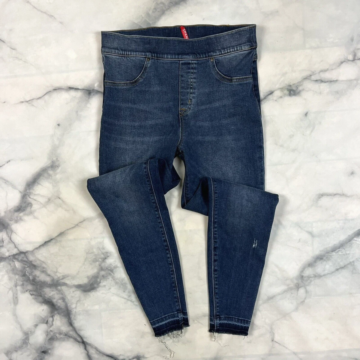 Spanx distressed on sale jeans reviews