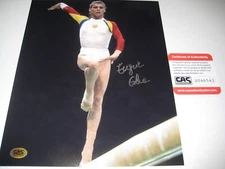 EUGENIA GOLEA ROMANIAN OLYMPIAN GYMNIST MEDALIST SIGNED PHOTO CAS COA FREE SHIP