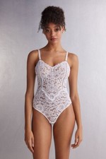 NEW Intimissimi Ciao Amore Lace Bodysuit White Size L