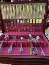 Mikasa Cameo Gold Service for 12 Incomplete, 4 serving pieces