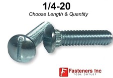 1/4-20 Slotted Rib Neck Track Bolts ZP Garage/Overhead Door Choose Lngth  Qty 