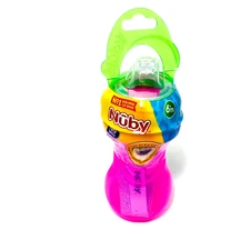 Nuby No Spill Easy Grip Soft Flex Spout Toddler Cup - Pink - New