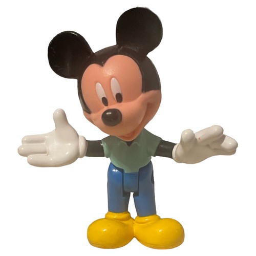 Disney MICKEY MOUSE Figura 3” PVC - Figura - Flexible Posable Sentarse Camisa Azul - Imagen 1 de 6