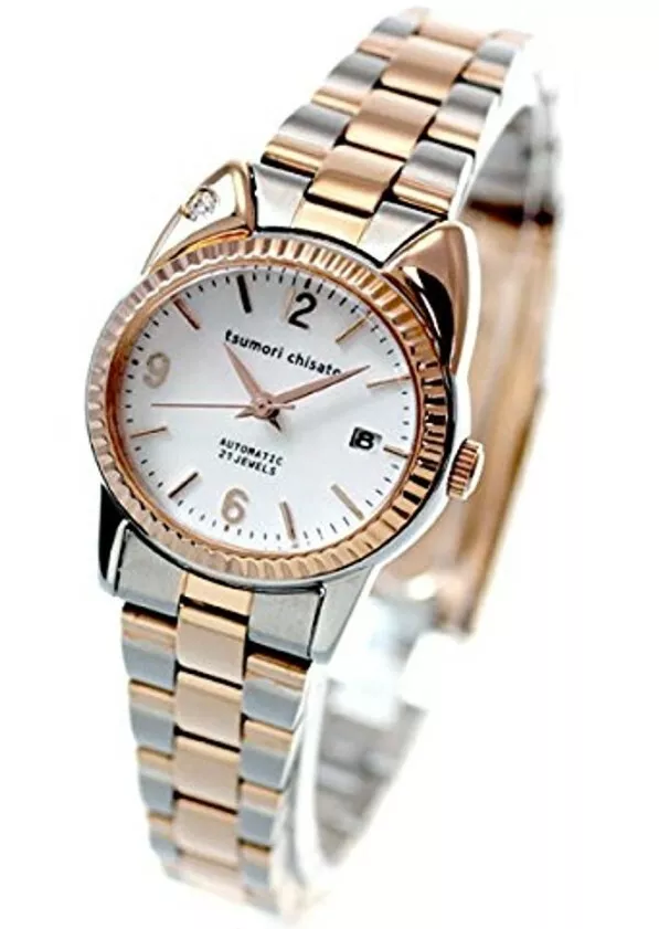 Tsumori Chisato Bigcat Two Tone Stainless Steel Ladies Watch SILCL008