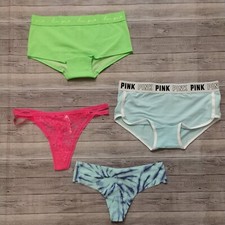 New VICTORIA SECRET PINK 4 Pack Panty Lot Size Large