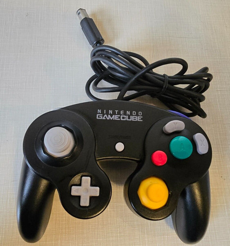 Nintendo Official GameCube Controller black NGC DOL-003 US SELLER