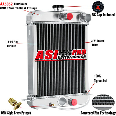 4-Row Aluminum Tractor Radiator for David Brown 780 885 885 885N K922737 K922739