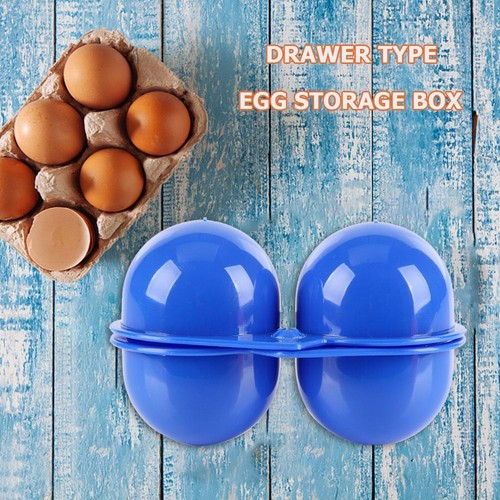 2 Grids Egg Storage Box Camping Picnic Hiking Carrier Egg Holder (Orange) - Picture 7 of 12