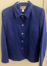 Vintage Pendleton Women s Suit Lady Jacket Shacket Virgin Wool Blue Sz 8