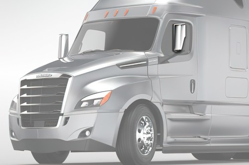 Chrome Door Mirror Cover Left Driver Side Freightliner Cascadia 2018+ - Picture 2 of 9