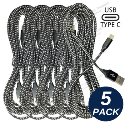 5X For iPhone15 Pro USB-A Cable Fast Charger Type C Charging Data Lot Cord 10FT