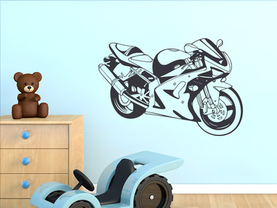 Motorrad Wandtattoo Von GRAZDesign – Wandsticker Für Kinder- & Jugendzimmer, 84x57 Cm