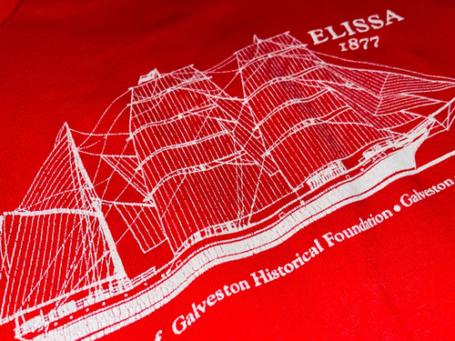 Sudadera De Colección HANES 5050 GALVESTON TEXAS ELISSA Barco Histórico 1877 USADA - Imagen 8 de 21
