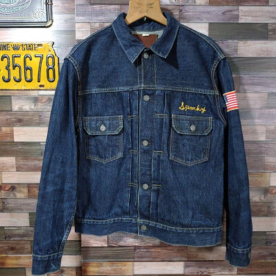 SUGAR CANE 2nd Denim Jacket DENIM Dark Navy Size 40 [EXC