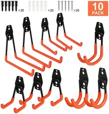 Lot de 10 crochets en acier pour garage