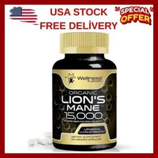 Capsulas De Hongo Suplemento De Melena De Leon (Suministro Para Dos Meses -120 C