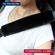 2-Pack Soft Furry Universal Seatbelt Cover Car Shoulder Pad