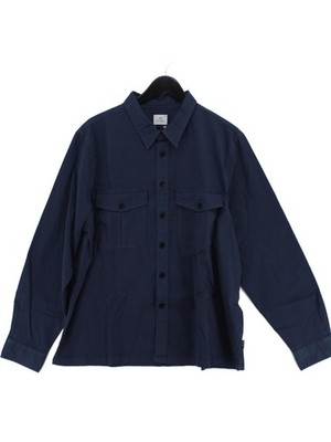 Paul Smith Herren Hemd XXL Blau Baumwolle mit Elasthan Basic