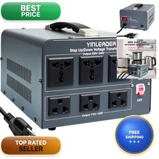 Yinleader 4000W 120V 240V Voltage Converter Transformer - 220/240Vcn/Au/Uk/Eu