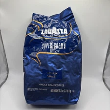 Lavazza Super Crema Whole Bean Coffee 2.2 lb (1kg) Medium Roast – Exp 04/30/2027
