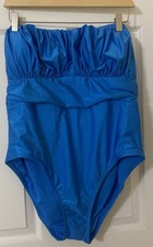 Time  Tru One Piece Blue swimsuit Padded Size XL 16 /18 