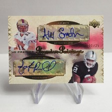 Alex Smith Auto JaMarcus Russell 2007 Upper Deck Premier Football Auto Card /25