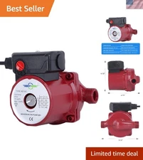 3-Speed 110V Hot Water Circulator - 9.5 GPM, Convenient Installation Included
