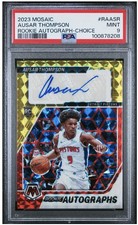2023 Mosaic AUSAR THOMPSON ROOKIE AUTOGRAPH CHOICE PSA 9 Detroit Pistons