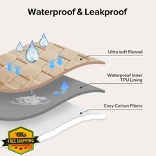 GASUR Beige Waterproof Dog Blanket Twin 60x80 Couch