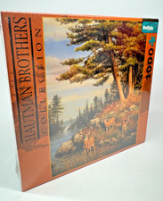 Deer and Pines 1000 Piece Hautman Brothers Puzzle Buffalo Games Bonus Poster NEW