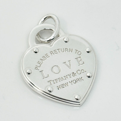 Please Return to Tiffany Love Herzanhänger-Anhänger oder Charm mit Nieten