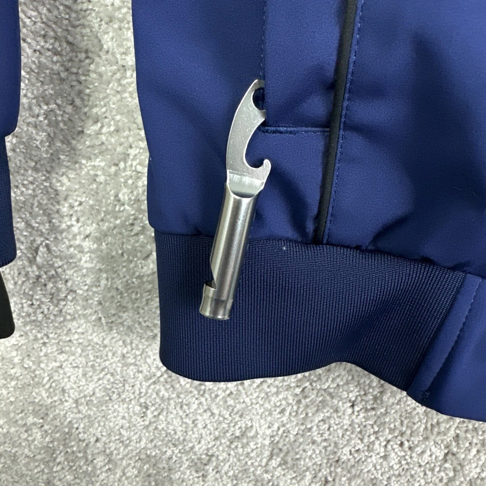 Chaqueta de viaje Baubax Bomber 2.0 para mujer azul talla pequeña capucha resistente al agua Foto 2 de 4