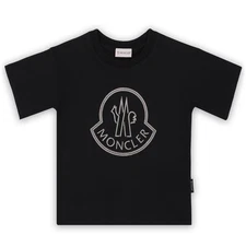 Moncler Kids Stitched Logo Short Sleeve (Black) 8C00014 83907 999 75876534