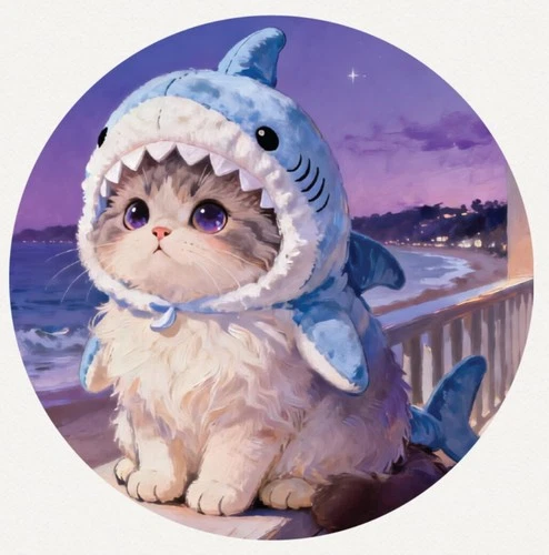 Hayleybug 1/2 oz Chomppaw Cuddle Kitty Shark silver Round w/ COA POP 15