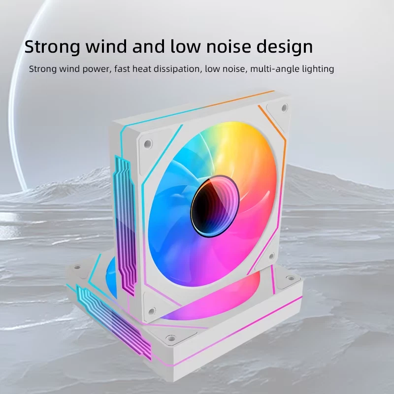 PRISM 4 PRO ARGB 120mm PC Computer Chassis Fan 5V 3Pin 12CM Quiet Cooling Fan 12 - Image 2 of 4