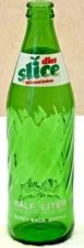 VTG 1988 Diet Slice-Pepsi-Cola Co.-16.9 oz-Green Spiral Glass-Soda-Pop Bottle