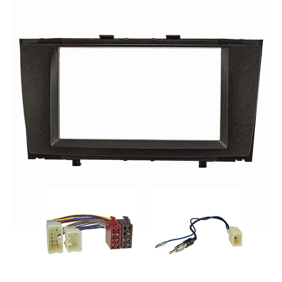 Kit cache radio double DIN compatible avec Toyota Avensis T27 2008-2018 noir - Photo 1/4