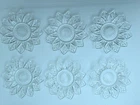 Vintage Federal Cut Glass Petal Cross Bread & Butter Plates - Set Of 6