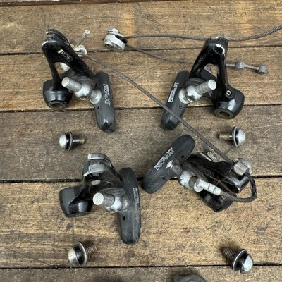Vintage Shimano Deore XT BR-M732 Cantilever Brakes Set Black 80s