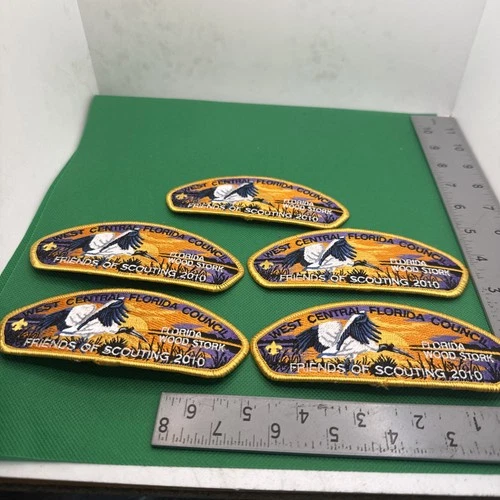 Lot of 5 WEST CENTRAL FLORIDA COUNCIL FOS 2010 Florida Wood Stork CSP BSA