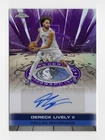 DERECK LIVELY II - 2025-26 Topps Chrome Autograph Purple Refractor Mavericks /75