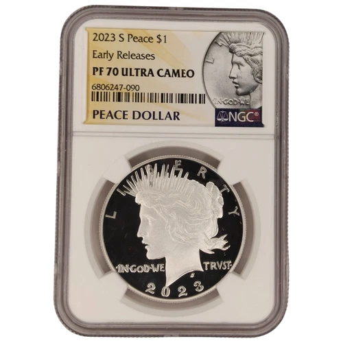 2023 S Peace Silver Dollar $1 Proof NGC PF 70 Ultra Cameo ER 7A