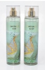 2 NEW BATH  BODY WORKS EMERALD MIST FINE FRAGRANCE MIST BODY SPRAY 8 OZ RARE 
