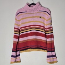Mudd Chunky Knit Sweater Girls XL 16 Y2K 2000s Acrylic Pullover VTG Turtleneck