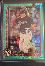 2025 Topps Series 1 - Dylan Crews #74 Aqua Holo Foil (RC)