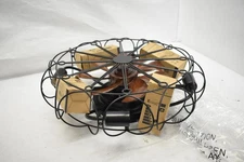 Caged Flush Mount Ceiling Fan Light Fandelier 4-Light E12 Farmhouse Industrial